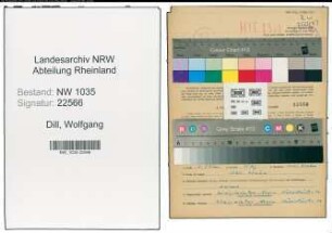 Entnazifizierung Wolfgang Dill , geb. 18.01.1921 ()