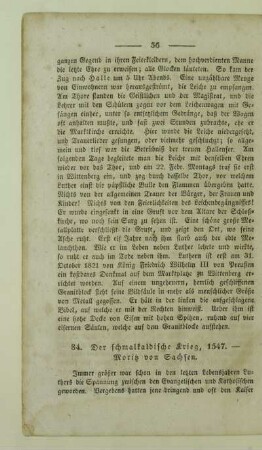 Der Schmalkaldische Krieg, 1547. - Moritz von Sachsen
