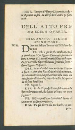Dell' Atto Primo Scena Quarta.