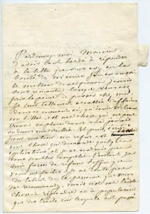 Korrespondenz von George Sand an Monsieur Destigny