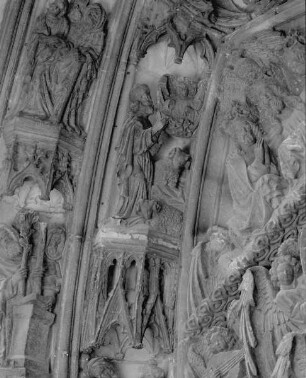 Portal mit Vorhalle — Linke Archivolten — Innere Archivolte — Verkündigung der Mariengeburt an Joachim
