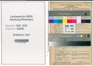 Entnazifizierung Karl Erdmann , geb. 18.07.1900 (Kaufmaennischer Angestellter)