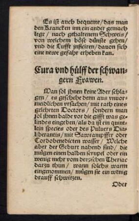 Cura und hülff der schwangern Frawen.