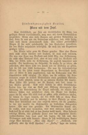 Fünfundzwanzigstes Kapitel. Mars mit dem Zopf