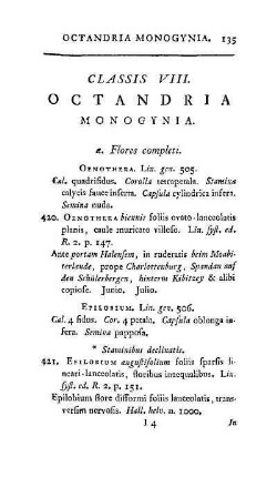 Classis VIII. Octandria
