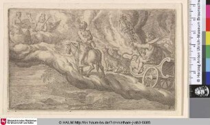 [Bacchus und Vulcanus kehren in den Olymp zurück; Bacchus and Vulcan returning to the Olympos, Lof-sanck van Bacchus: v.397-412]
