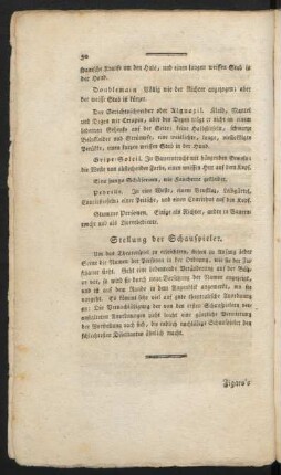 Stellung der Schauspieler