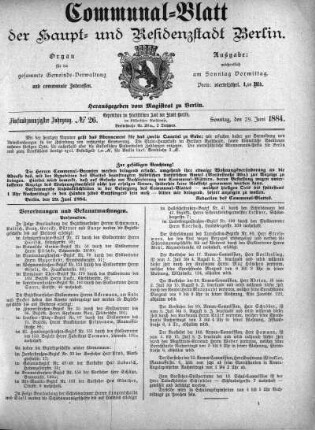 1884,26: No. 26, 29. Juni 1884