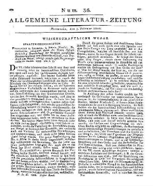 Bülow, F. von: Bemerkungen, veranlaßt durch des Herrn Hofraths Rehberg Beurtheilung der Königl. Preussischen Staatsverwaltung und Staatsdienerschaft. Frankfurt, Leipzig: Nicolai 1808