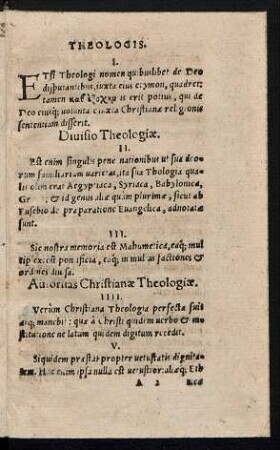 [De Veris] Theologis.