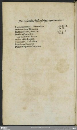 Hoc volumine infra scripta continentur ...