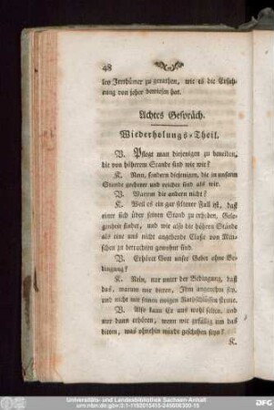 Achtes Gespräch.