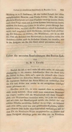 711-759 Ueber die neuesten Bearbeitungen des Buches Ijob