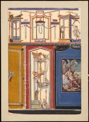 Casa della Regina, Pompeji Wanddekoration: Ansicht 1:10