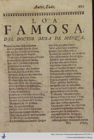 Loa Sacramental de Mira de Mesqua.
