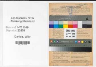 Entnazifizierung Willy Daniels , geb. 28.08.1906 (Buchhalter)