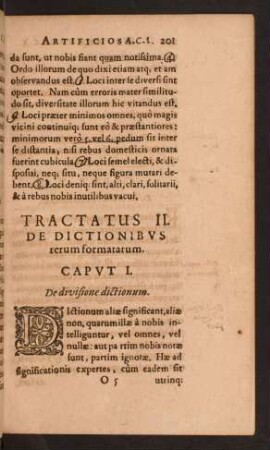 Tractatus II. De Dictionibus rerum formatarum.