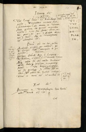 18.01.1533. Angelegenheiten Leonhart Fuchs'