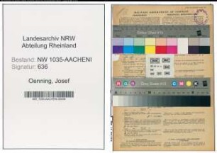 Entnazifizierung Josef Oenning , geb. 09.03.1903 (Steiger)