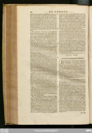 Cap. XIII. An haeretici contemnant Traditiones.