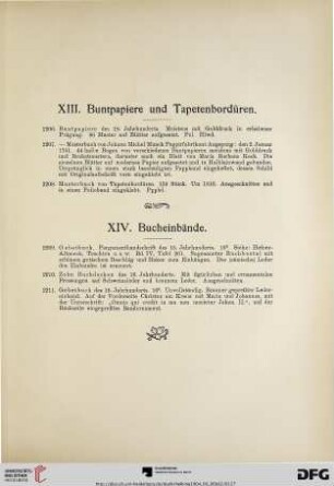 XIV. Bucheinbände (Nr. 2209-2211)