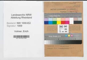 Entnazifizierung Erich Volmer, geb. 08.04.1900 (Bankangest.)