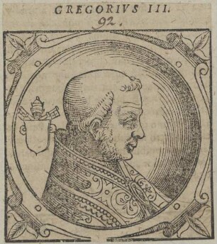 Bildnis von Papst Gregorius III.
