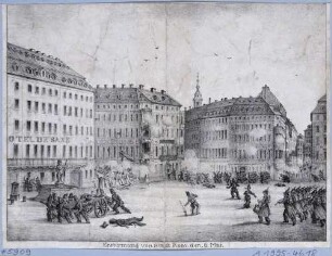 Maiaufstand 1849 in Dresden, Die Erstürmung des Hotels Stadt Rom am Neustädter Markt