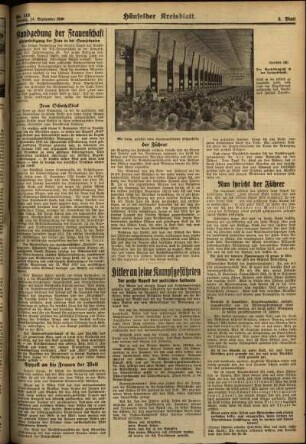 Dritte Ausgabe vom Montag, den 14. September 1936.