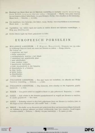 Europeesch porselein (Nr. 397-405)