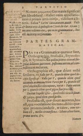 Partes Grammaticae.