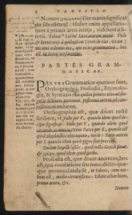 Partes Grammaticae.