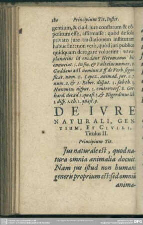 De Iure Naturali, Gentium, Et Civili, Titulus II.