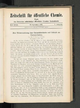 Heft XVIII. 30. September 1899.