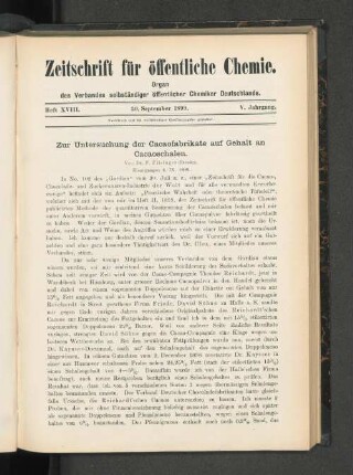 Heft XVIII. 30. September 1899.