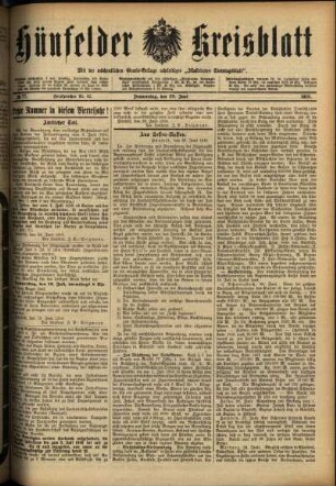 Ausgabe vom Donnerstag, den 29. Juni 1916.