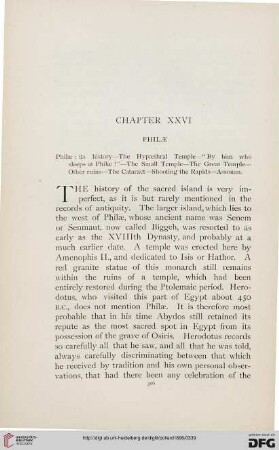 Chapter XXVI: Philae