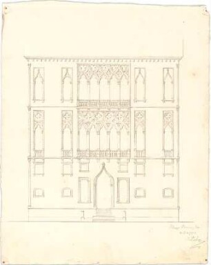 Zocher, Ernst; Venedig (Italien); "Palazzo Pisani" - Teilansicht