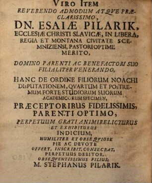 Sēder benê Noaḥ Šēm Ḥām Yāfēt Sive Ordo Filiorum Noachi Sem, Cham, Japhet