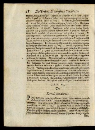 Cap. VI. De Servis modernis.