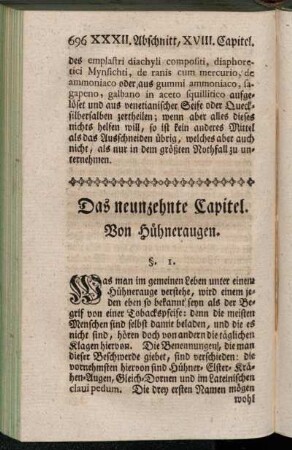 Das neunzehnte Capitel. Von Hühneraugen