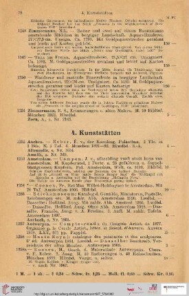4. Kunststätten (Nr. 1252 - 1639)