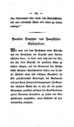 Parallele Deutscher und Französischer Sprüchwörter