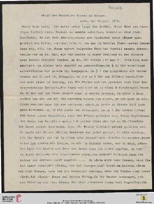 Brief(Abschrift)