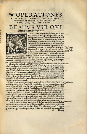Martini Lvtheri Piae Ac Doctae In Psalmos Operationes