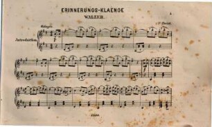 Erinnerungsklänge : Walzer für die Zither