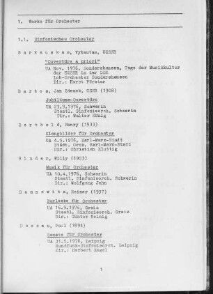 Uraufführungen