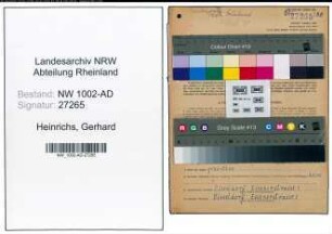 Entnazifizierung Gerhard Heinrichs, geb. 14.02.1896 (Hausmeister)