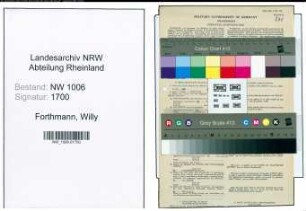 Entnazifizierung Willy Forthmann , geb. 18.07.1907 (Landwirt)