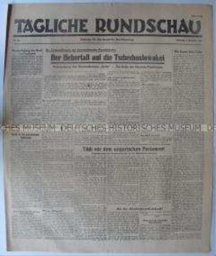 Sowjetische Tageszeitung für die deutsche Bevölkerung "Tägliche Rundschau" u.a. über den Nürnberger Prozess